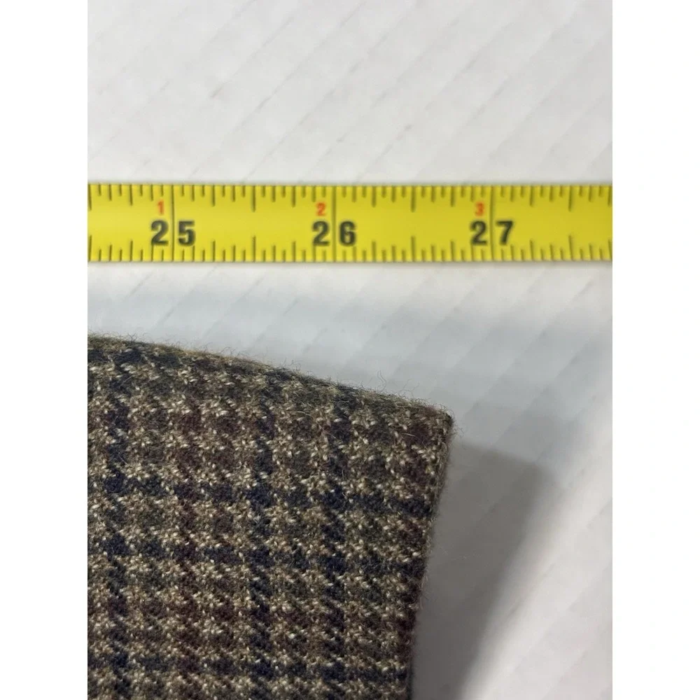 Vintage Lauren‎ Ralph Lauren 48L Wool Sport Coat Blazer Brown Houndstooth Jacket